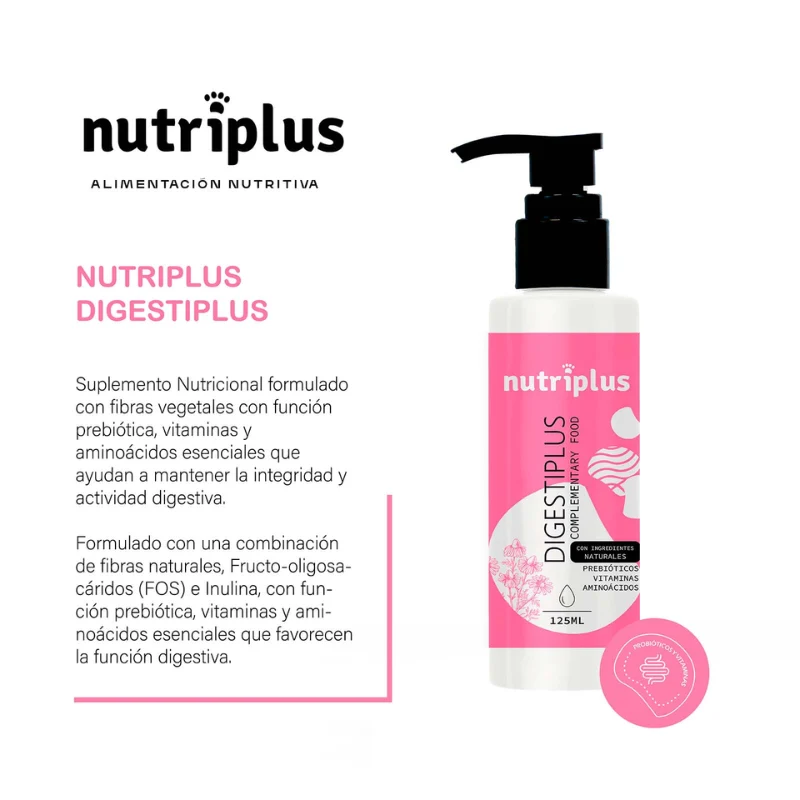 COMPLEMENTO ALIMENTICIO PARA PERROS Y GATOS NUTRIPLUS DIGESTIPLUS
