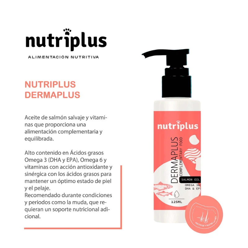 COMPLEMENTO ALIMENTICIO PARA PERROS Y GATOS NUTRIPLUS DERMAPLUS