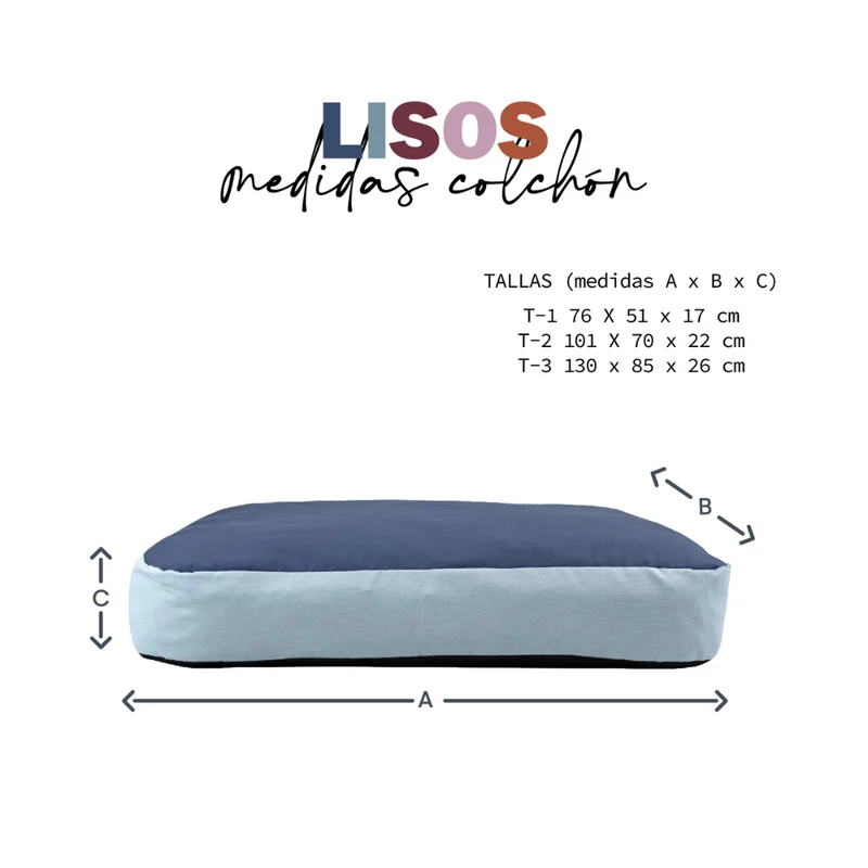 COLCHON PARA PERROS HAPPY AZUL-CELESTE YAGU