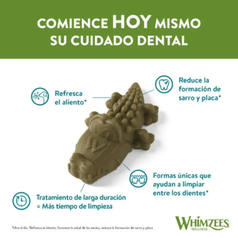 Whimzees Cocodrilo Mix Bolsa 360 g Snack Dental para Perros