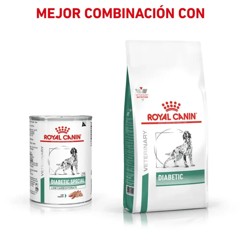 Royal Canin Veterinary Diabetic Special Paté Low Carbohydrate 410 g Dieta Veterinaria Húmeda para Perros