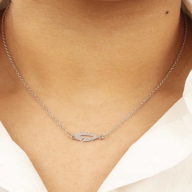 Collar Pluma de Plata 925