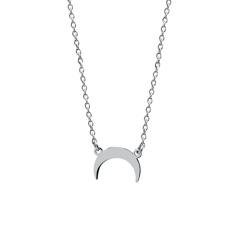 Collar Luna Invertida de Plata 925