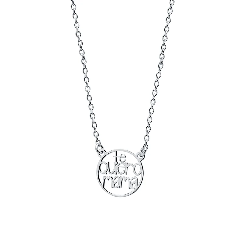 Collar Te Quiero Mamá de Plata 925 Personalizado