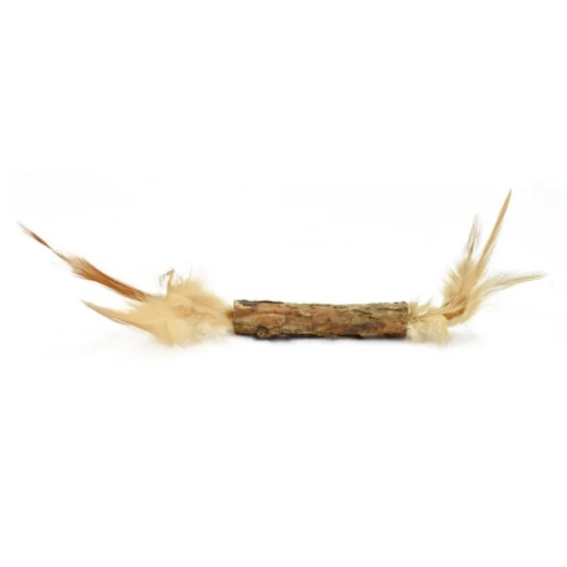 Juguete Gatos Nayeco Stick Silver Vine con Pluma 22 cm