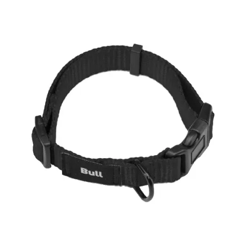 COLLAR PERROS LISO NEGRO BULL