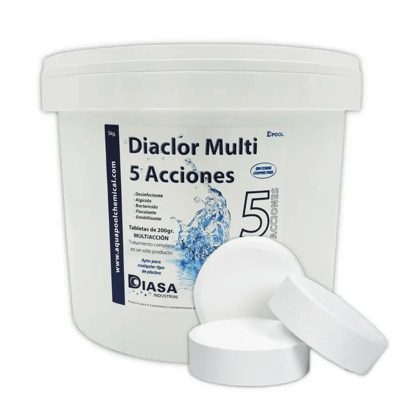 Diasa Diaclor Cloro 5 Acciones 5 kg (Pastillas de 200 g)