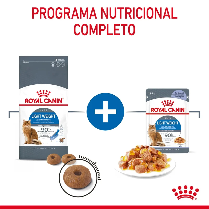 Royal Canin Light Weight Care Finas Láminas en Gelatina 85 g Húmedo para Gatos
