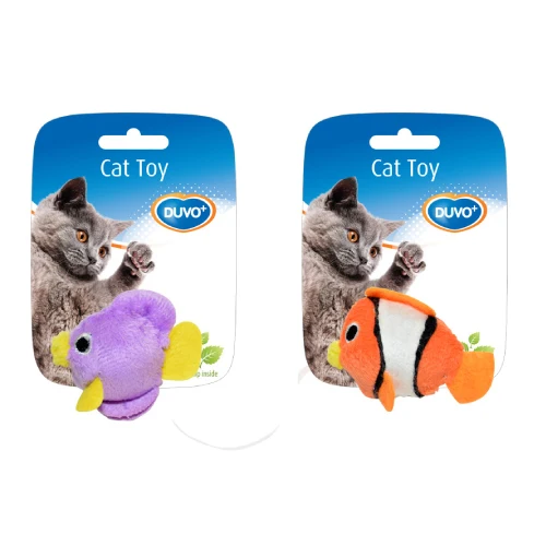 JUGUETE GATO SURTIDO PECES 2 UNIDADES