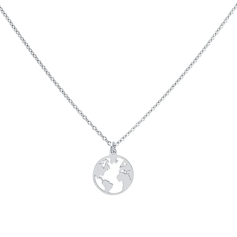 Collar Wanderlust Globe de Plata 925