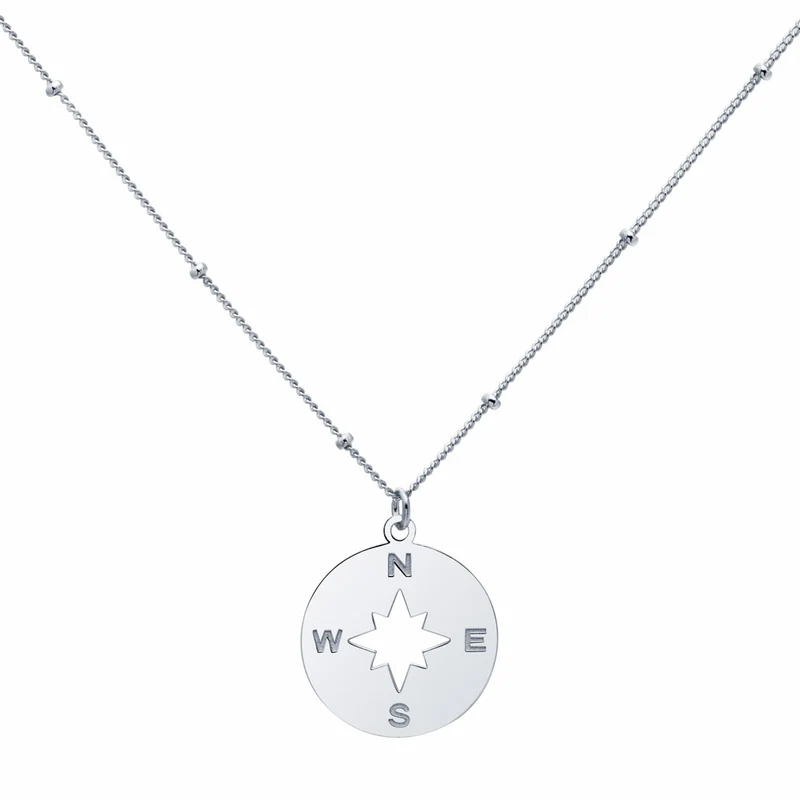Collar Wanderlust Wind Rose de Plata 925