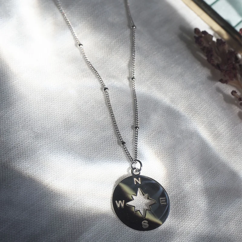 Collar Wanderlust Wind Rose de Plata 925