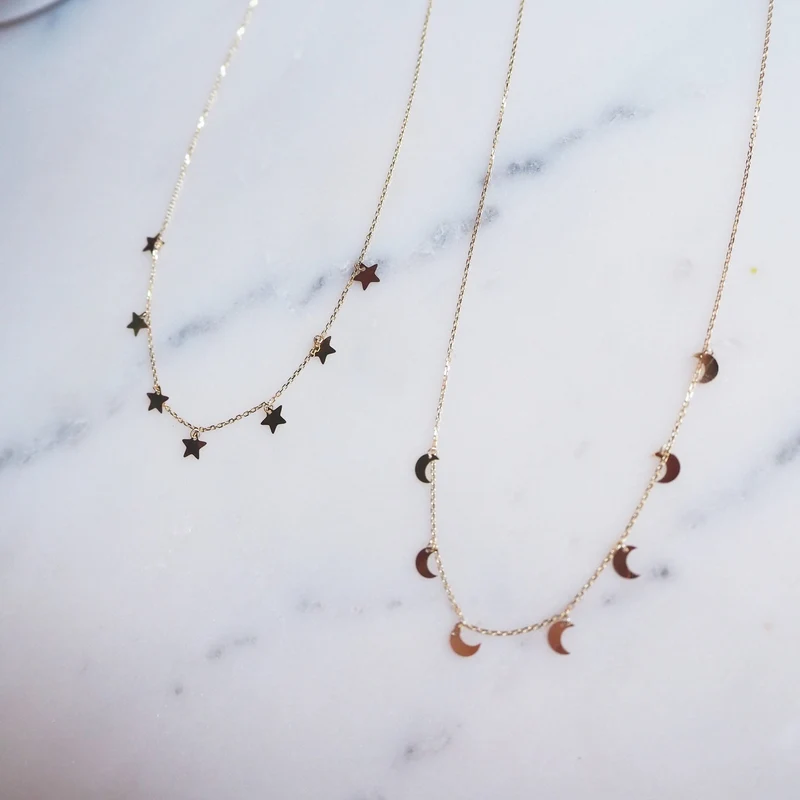 Collar Lunas de Oro