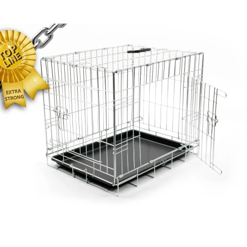 JAULA METAL CROMO EXTRAFUERTE 2 PUERTAS
