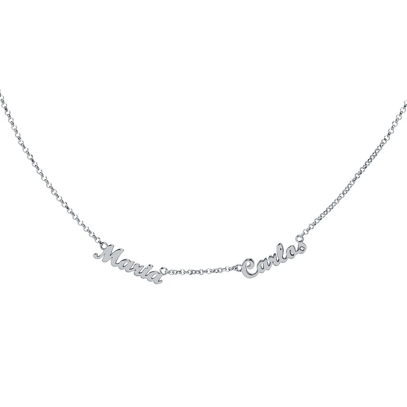 Collar de Oro 18K con Nombres Grabados