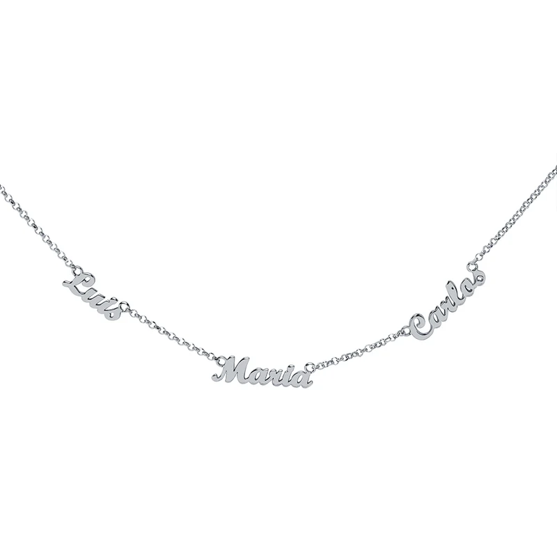Collar de Oro 18K con Nombres Grabados