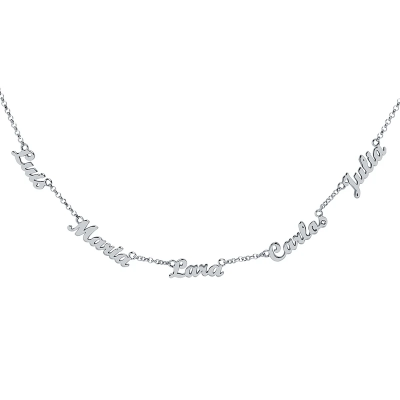 Collar de Oro 18K con Nombres Grabados