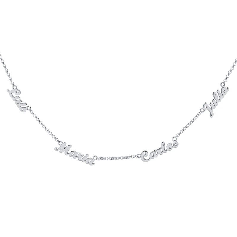 Collar de Plata 925 con Nombres Grabados