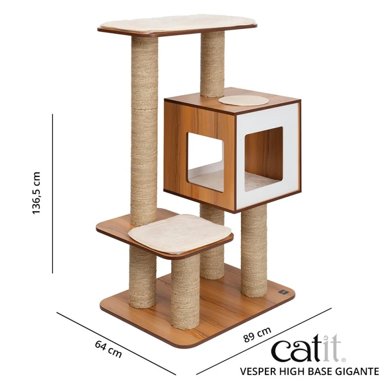 MUEBLE RASCADOR PARA GATOS CATIT VESPER HIGH BASE GIGANTE TORRE