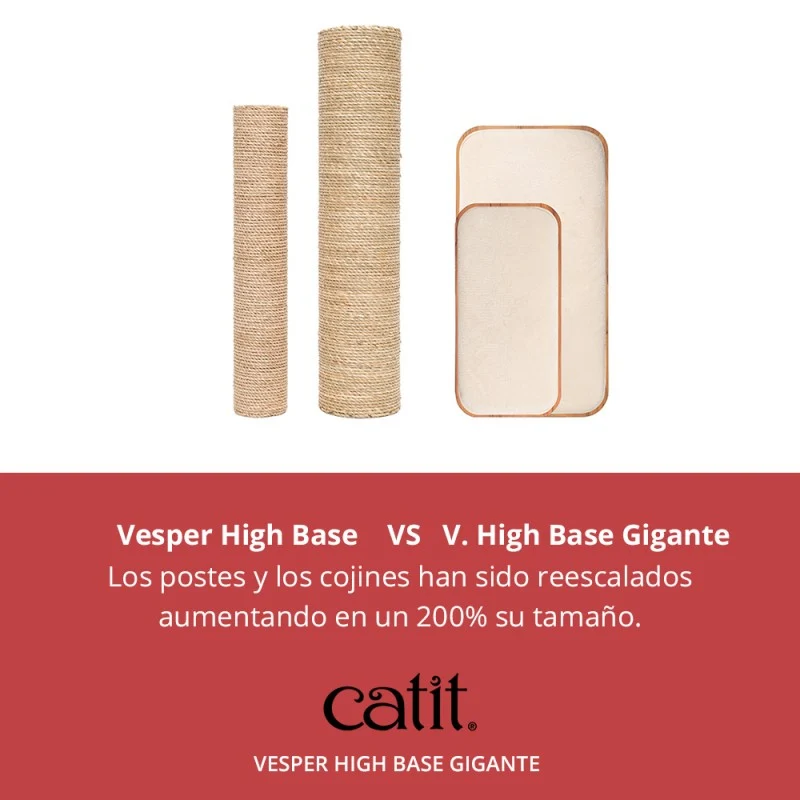 MUEBLE RASCADOR PARA GATOS CATIT VESPER HIGH BASE GIGANTE TORRE