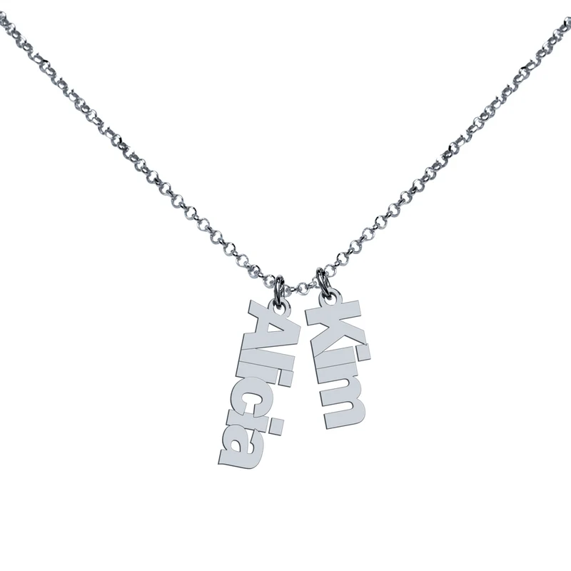 Collar de Plata 925 con Nombres Grabados