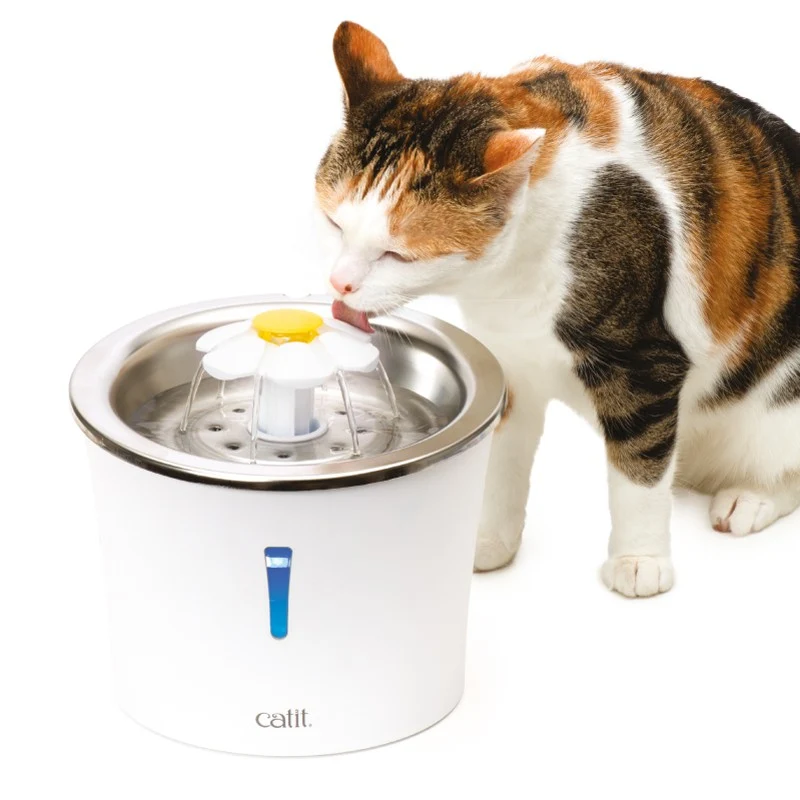 FUENTE 3 L FLOWER LED DE ACERO INOX. CATIT
