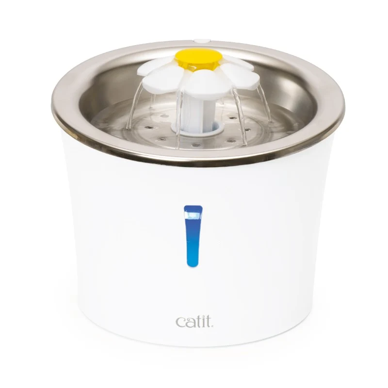 FUENTE 3 L FLOWER LED DE ACERO INOX. CATIT