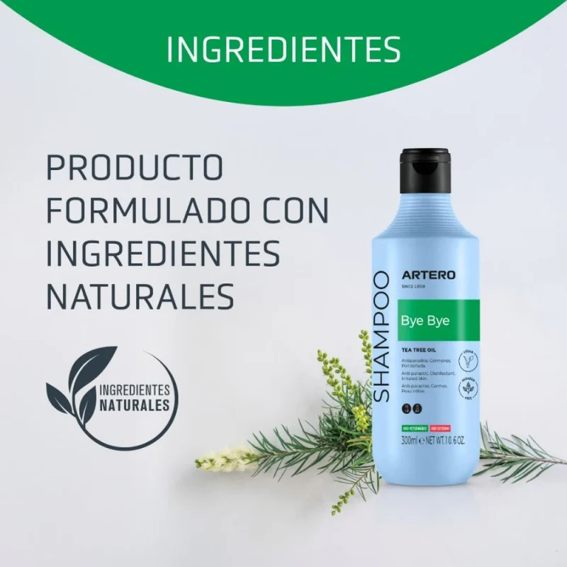 Champú Bye Bye Antiparasitario para Perros 250 ml Artero