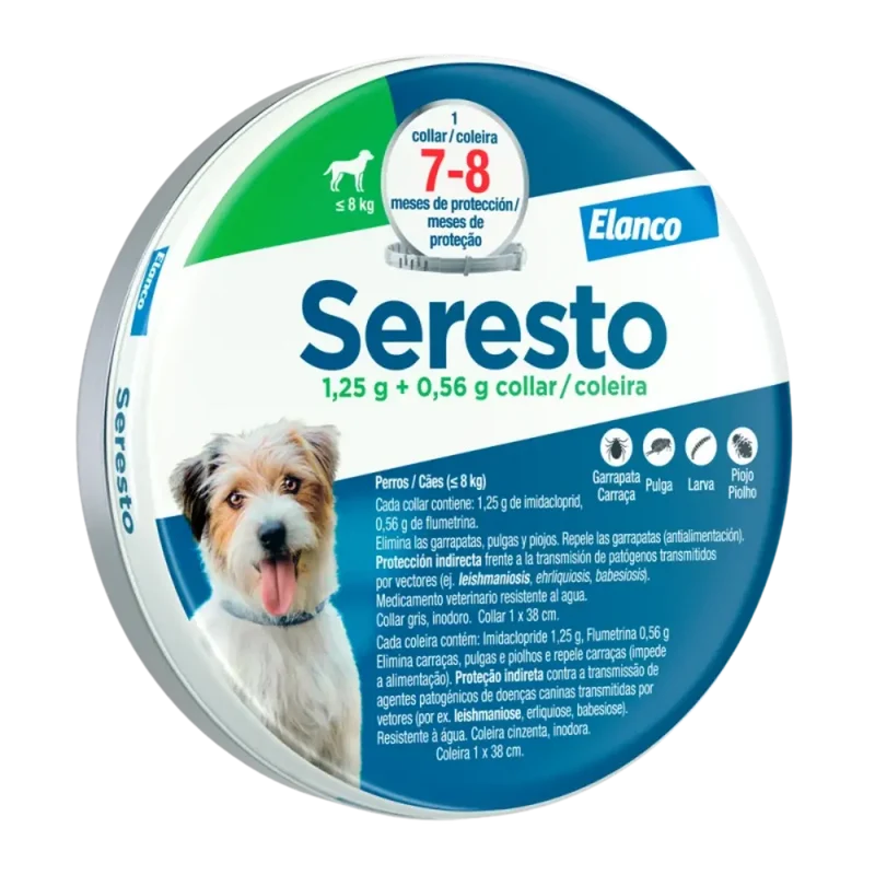 Seresto Collar Antiparasitario para Perros Protección contra Pulgas, Garrapatas, Piojos y Mosquito