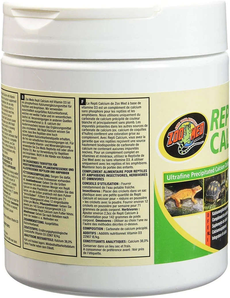 Zoo Med Repti Calcio con D3 8 oz – Paquete de 3