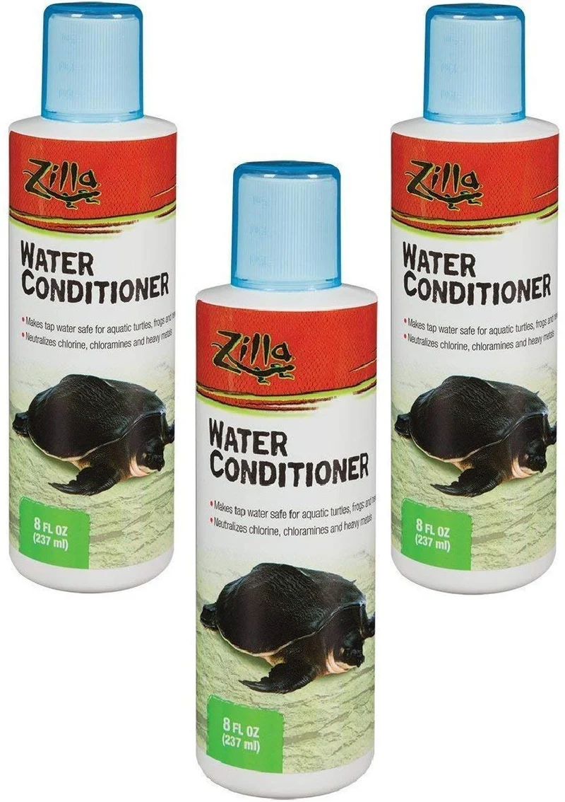 (3 Pack) Zilla terrario Reptil Acuático Agua acondicionado, 8 onzas cada
