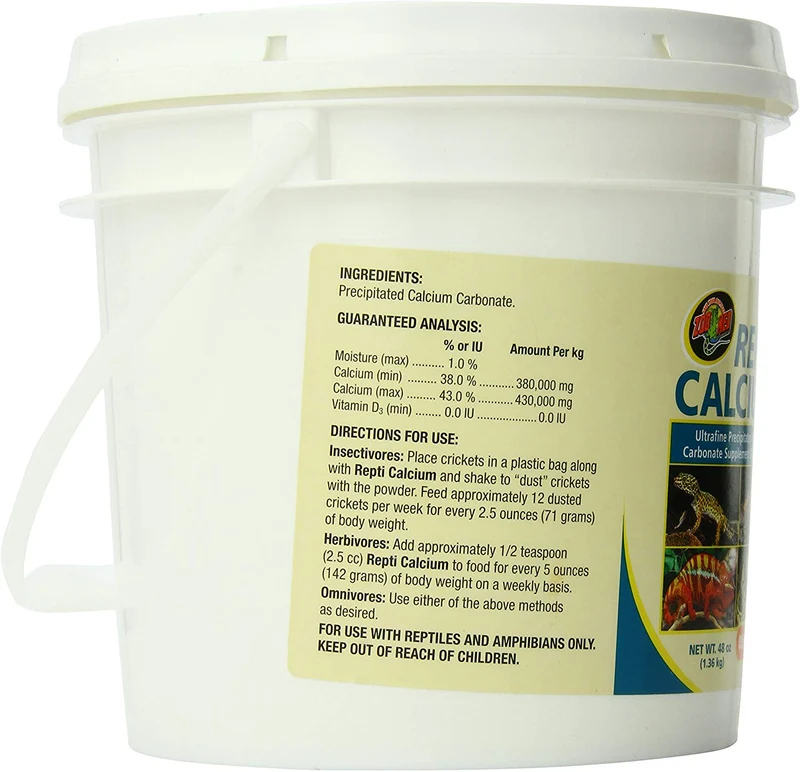 Zoo Med Reptil Calcio sin vitamina D3, 48 oz