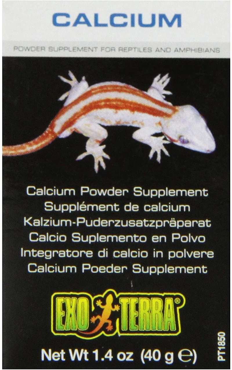 EXO TERRA Reptiles/anfibios en polvo Suplemento de calcio, 1.4-ounce