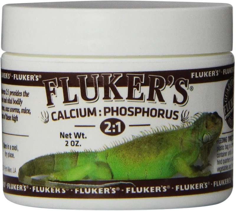 Fluker Labs sfk73007 Calcio 2: 1 para Fósforo Suplemento dietético de reptiles, 2-Ounce