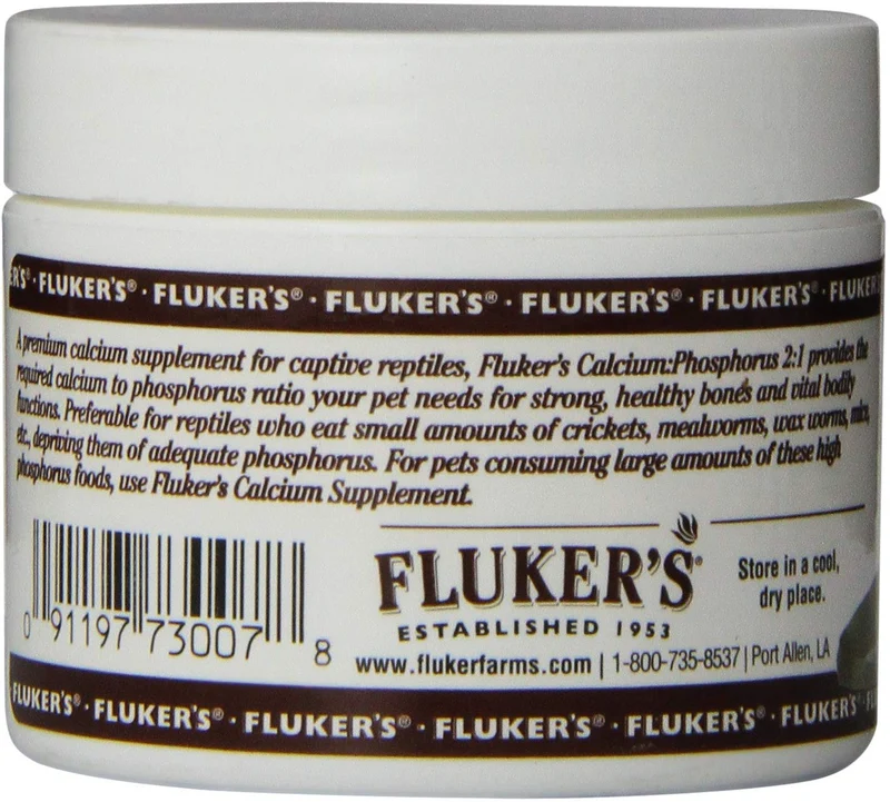 Fluker Labs sfk73007 Calcio 2: 1 para Fósforo Suplemento dietético de reptiles, 2-Ounce