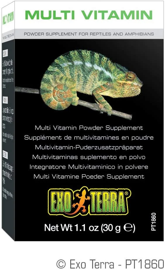EXO TERRA Multi vitamina polvo Reptiles/anfibios Suplemento, 1.1-ounce