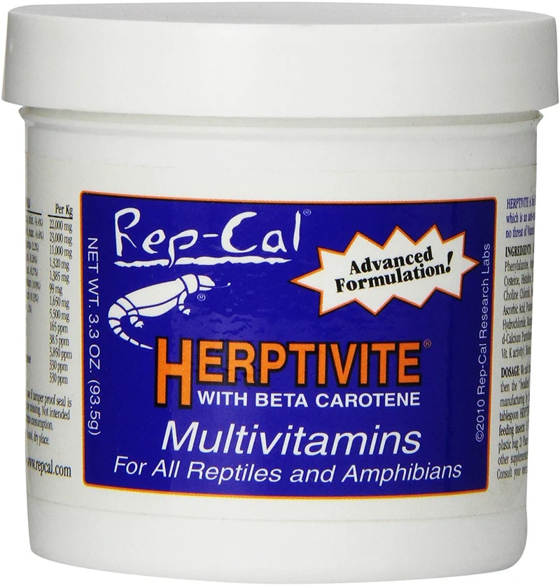 rep-cal srp00300 herptivite Multivitamin Y Minerales polvo/Amphibian Suplemento de reptiles, 3.3-ounce
