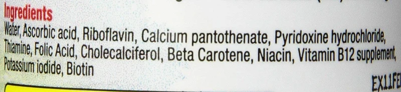 Zilla Vitamina Suplemento con beta caroteno, Negro