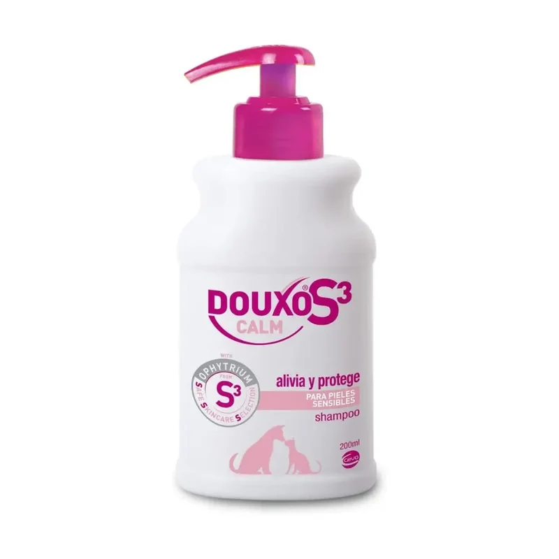 Champú Douxo S3 Calm 200 ml para Perros y Gatos con Dermatitis o Piel Sensible
