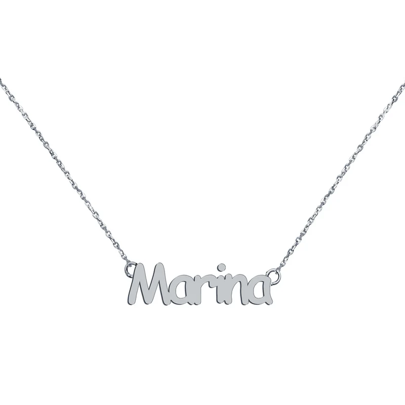 Collar Minimal Forzatina de Oro 18K con Nombre Grabado