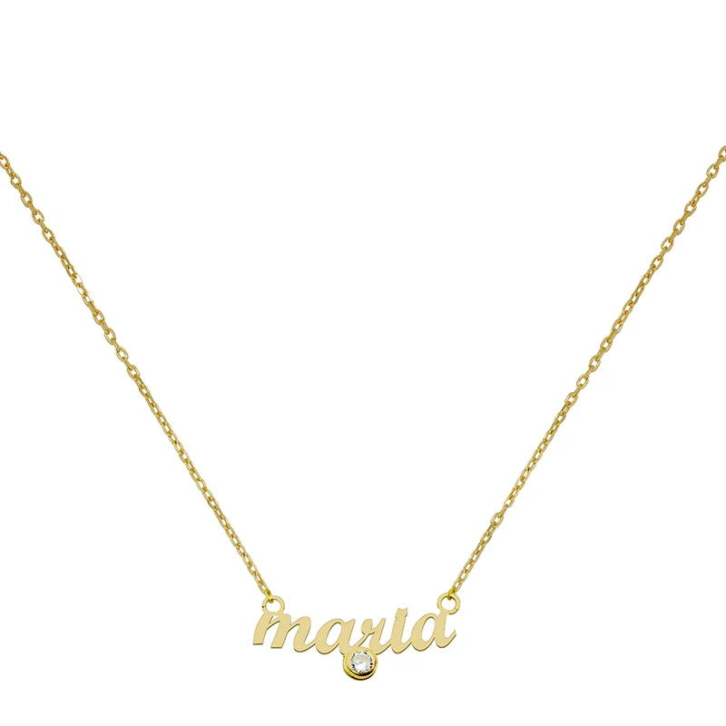 Collar de Oro 9K con Nombre Grabado