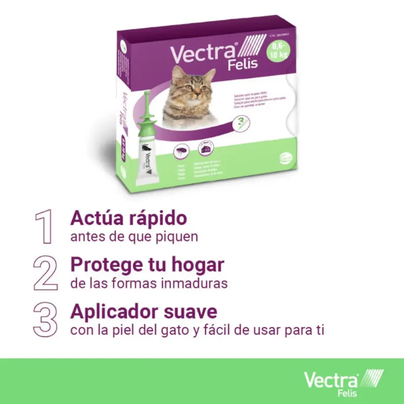 Vectra Felis Pipetas Antiparasitarias para Gatos
