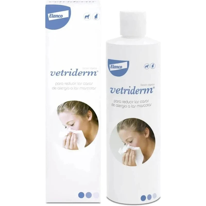 Elanco Vetriderm Antialérgico 350 ml Reduce Casos de Alergia para Dueños de Mascotas