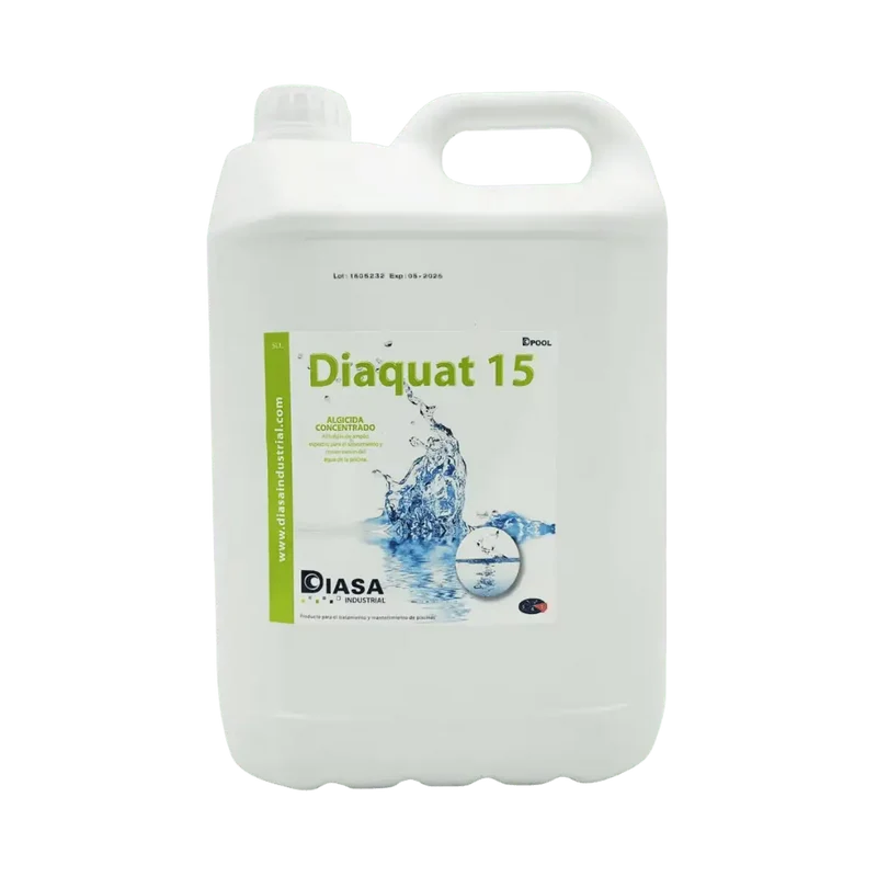 Diaquat 15 Algicida Concentrado 5L para Piscinas Antialgas en Formato Líquido