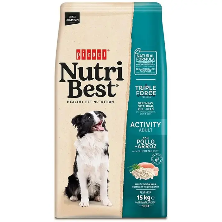 Picart Nutribest Activity 15 kg Pienso para Perros con Pollo y Arroz