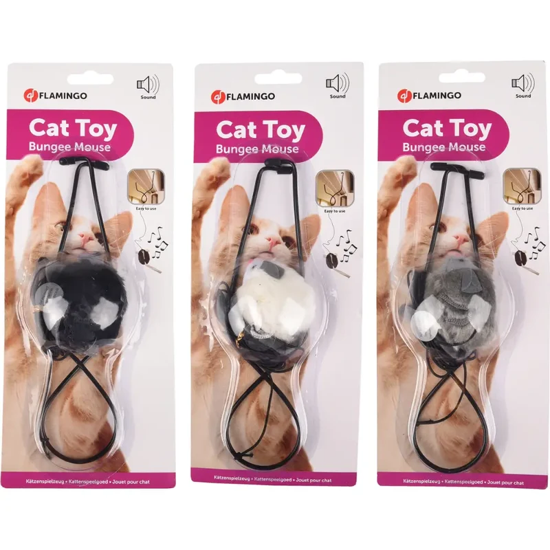 Flamingo Juguete Gato Colgador Raton con Sonido