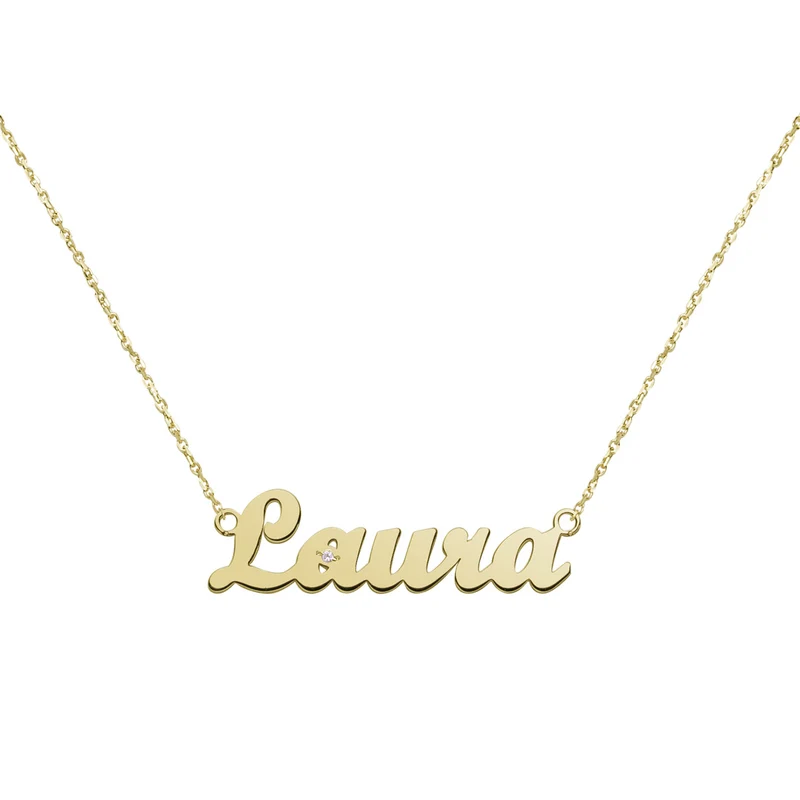 Collar de Oro 18K para Mujer con Nombre Grabado