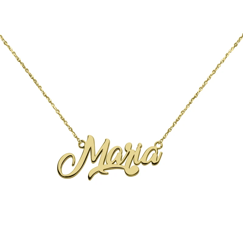 Collar Estilo Carrie de Oro 9K/18K con Nombre Grabado