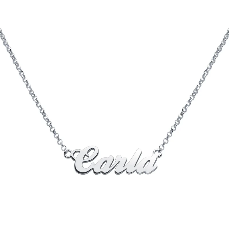 Collar de Plata 925 para Mujer con Nombre Grabado