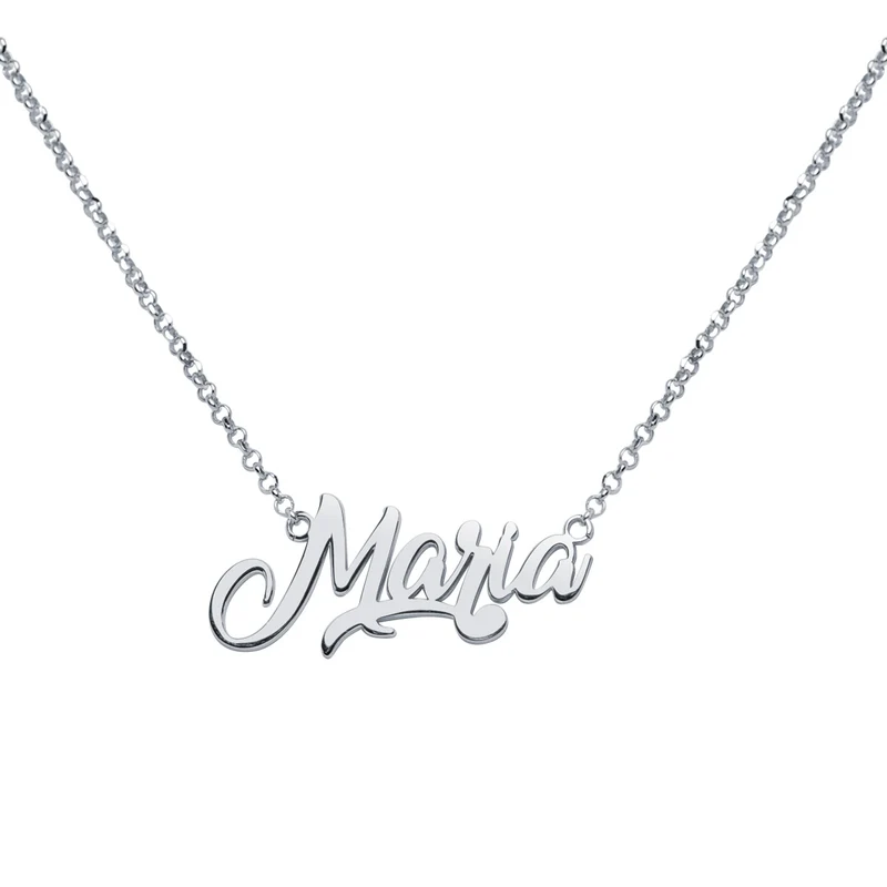 Collar Estilo Carrie de Plata 925 con Nombre Grabado